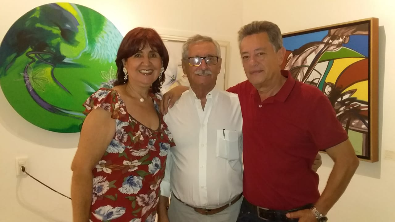 Gloria Cabrera, Urbano Cabrera y Mario Ayerbe.